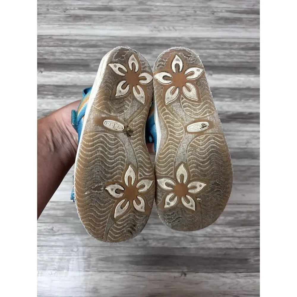 KEEN Kids Sandals Blue Orange Hook Loop Outdoor Youth US 13
